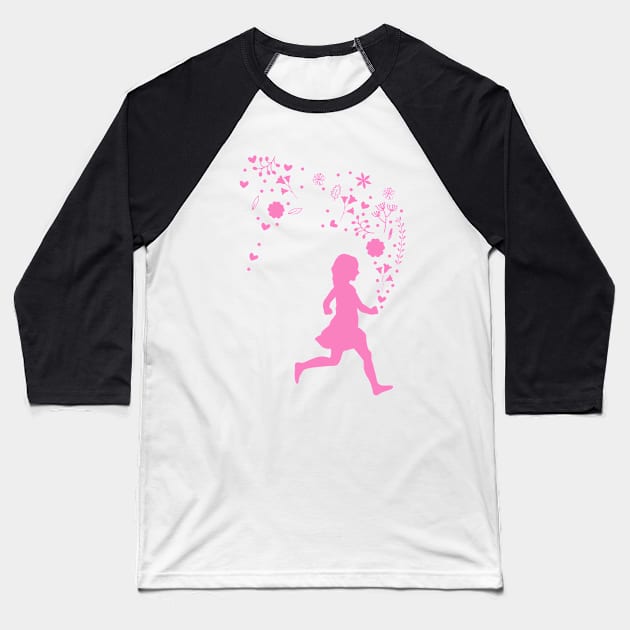 Pink Lady Baseball T-Shirt by JonDelorme